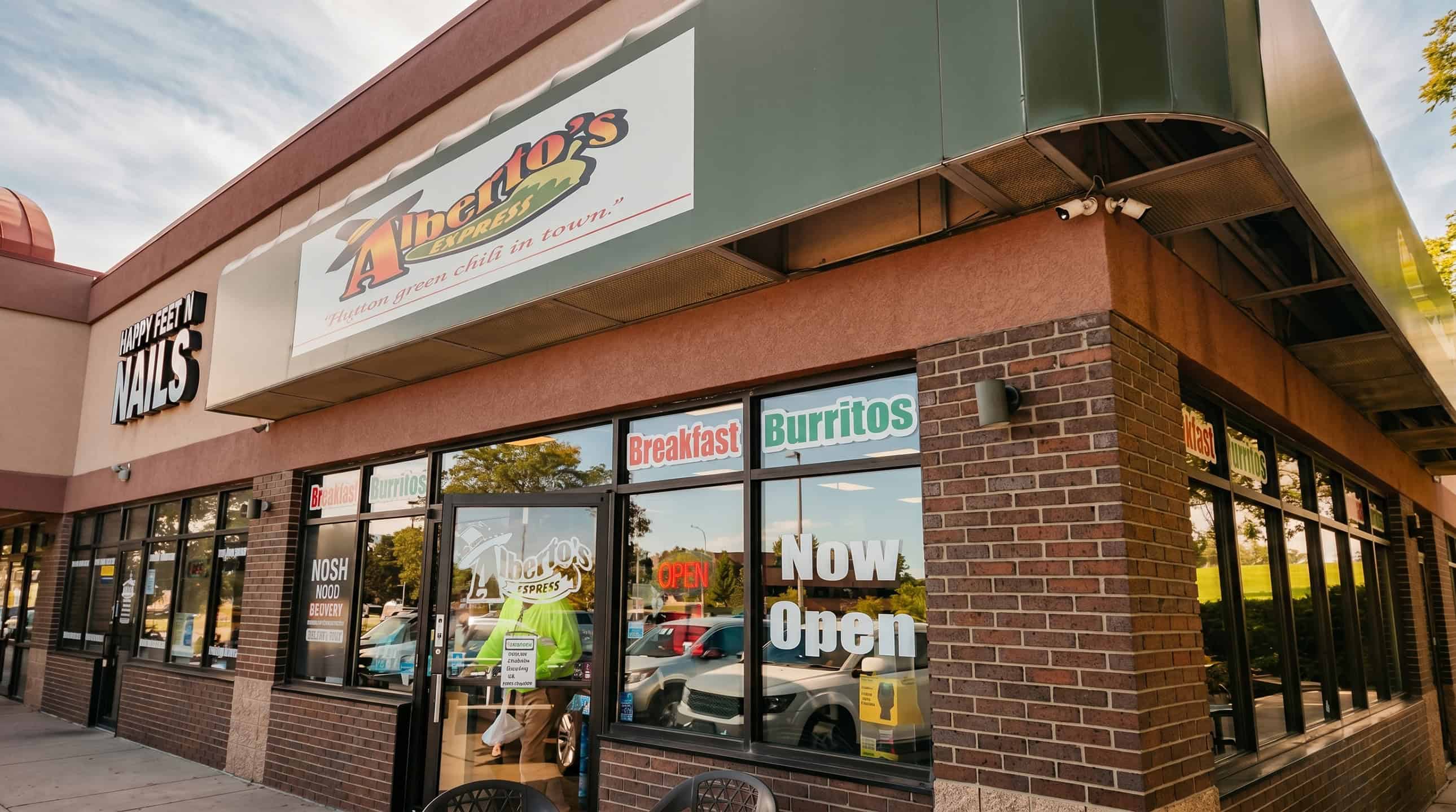 The exterior of Alberto's Express in Greeley, Colorado